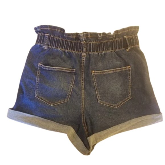 Jean Layering Shorts NoBo High Waisted Jean Paperbag Shorts | Fall Essential - Picture 2 of 8